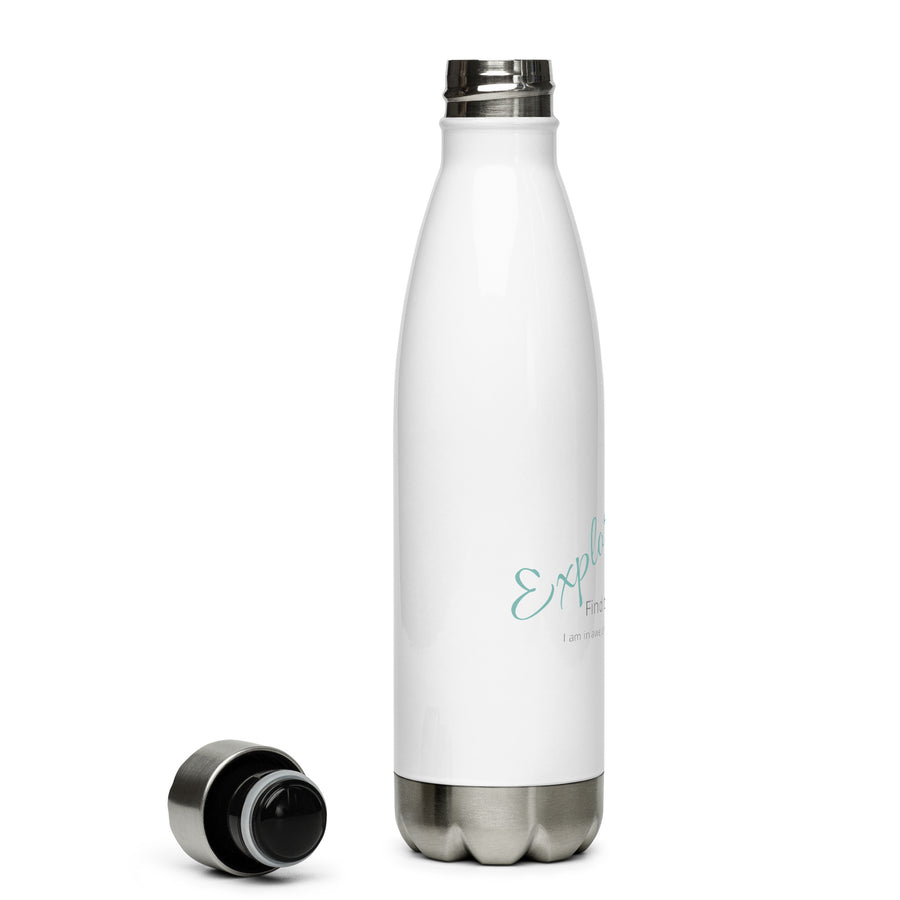 Carin Camen Exclusive "Reflective Thoughts - Thoughts to Explore" Stainless Steel Water Bottle