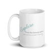 Load image into Gallery viewer, Carin Camen Exclusive - Reflective Thoughts - Thoughts to Explore - White Glossy Mug