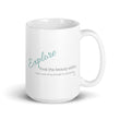 Load image into Gallery viewer, Carin Camen Exclusive - Reflective Thoughts - Thoughts to Explore - White Glossy Mug