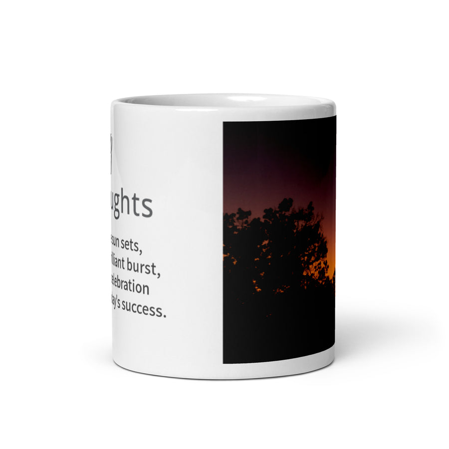 Carin Camen Exclusive - Evening Thoughts - Celebration - White Glossy Mug