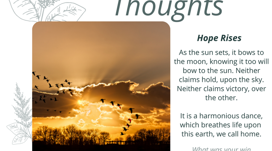 Evening Thoughts — Hope Rises