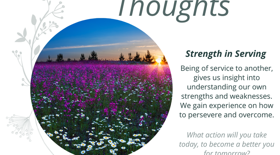 Morning Thoughts — Strength in Service