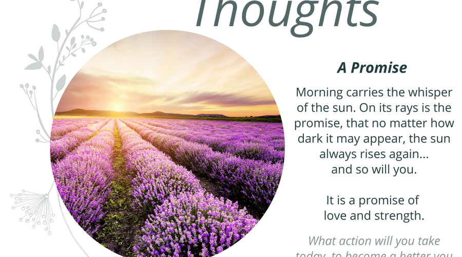 Morning Thoughts — A Promise