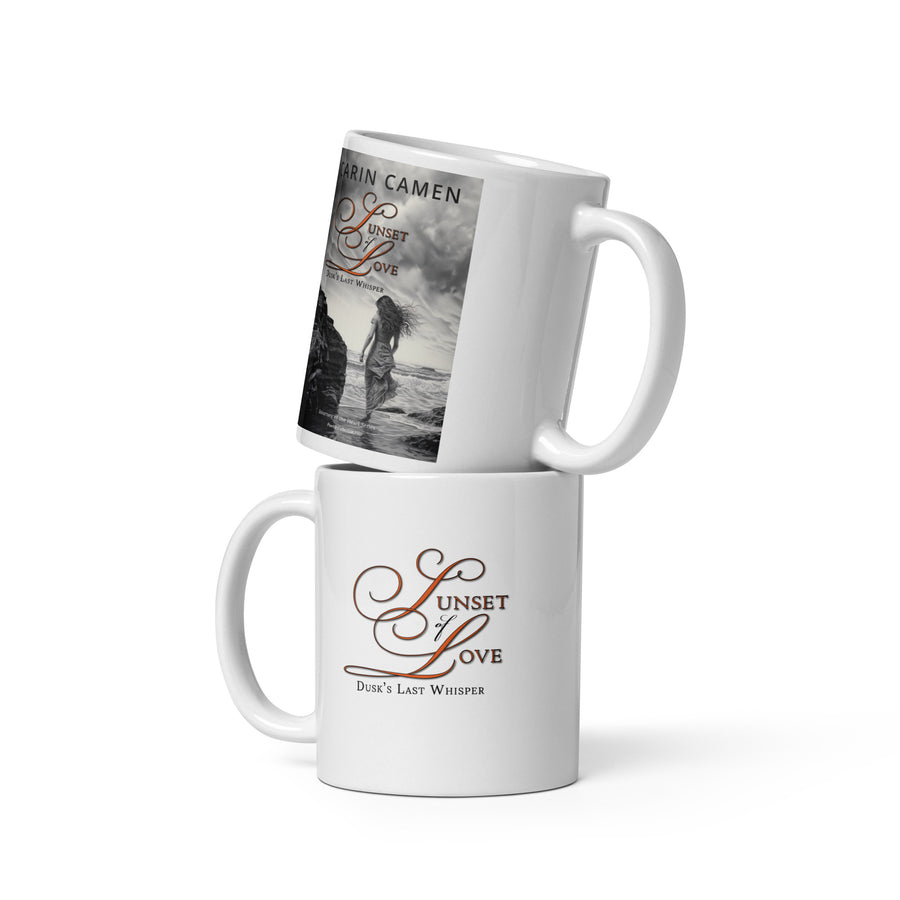 Carin Camen Exclusive Sunset of Love White Glossy Mug