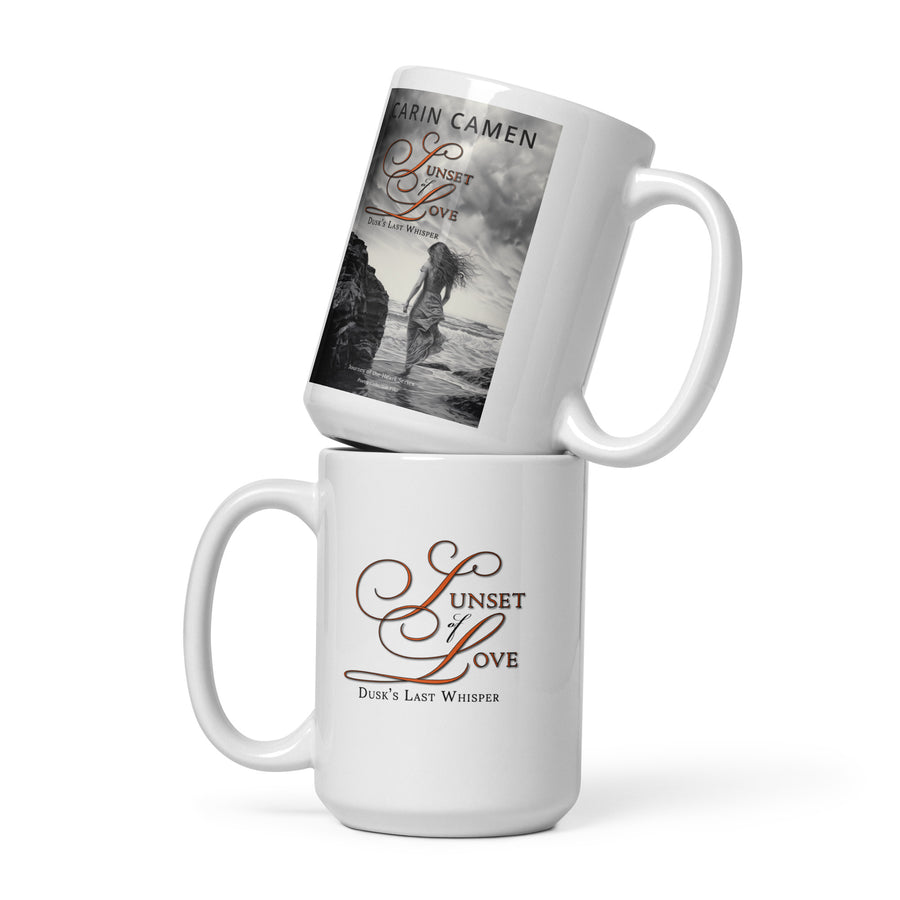 Carin Camen Exclusive Sunset of Love White Glossy Mug