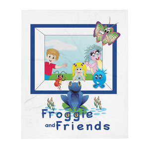 Carin Camen Exclusive - Froggie and Friends - Children's Throw Blanket