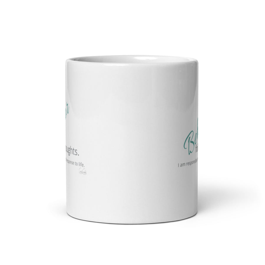 Carin Camen Exclusive - Reflective Thoughts - Thoughts on Behavior - White Glossy Mug