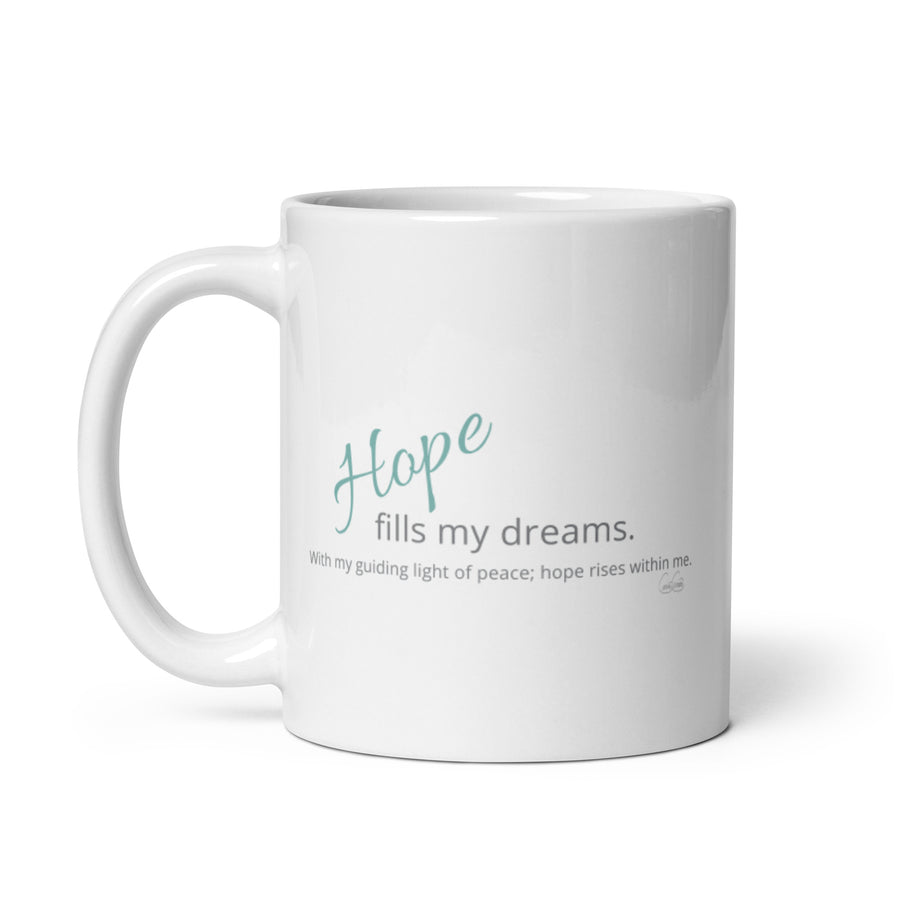 Carin Camen Exclusive - Reflective Thoughts - Thoughts of Hope - White Glossy Mug