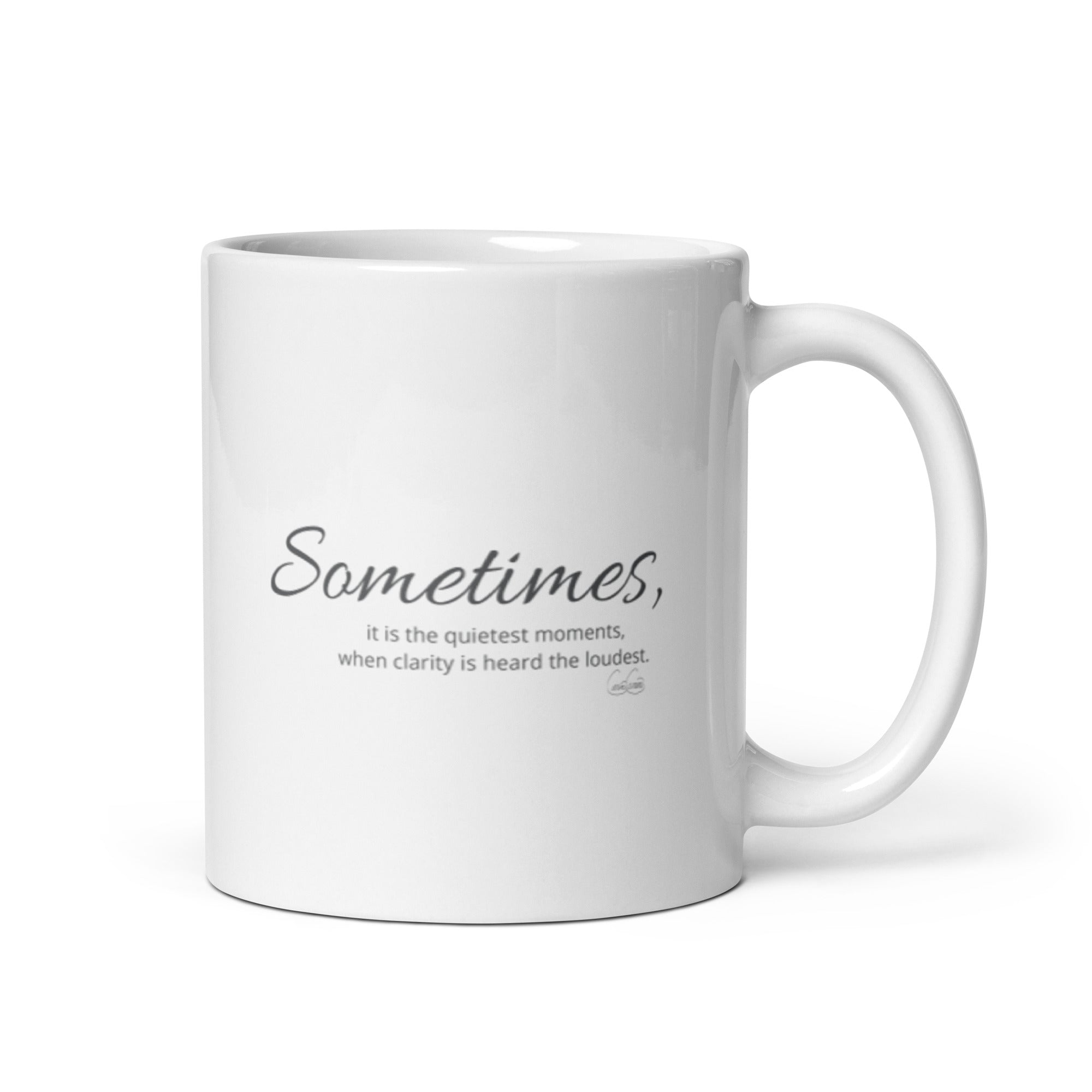 Carin Camen Exclusive - Sometimes Whispers - Quiet Moments - White Glossy Mug