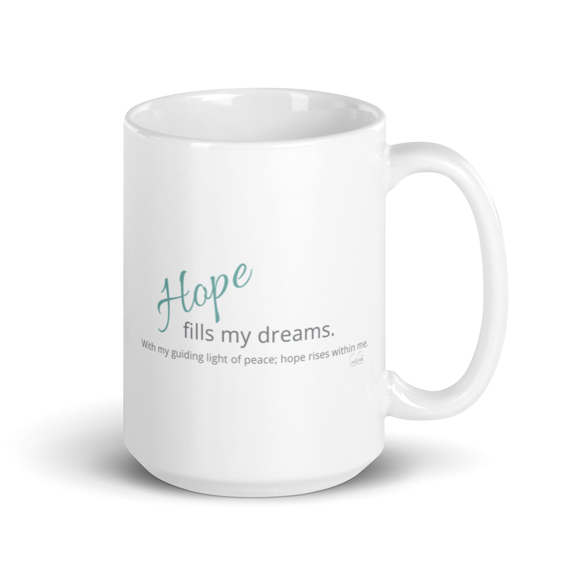 Carin Camen Exclusive - Reflective Thoughts - Thoughts of Hope - White Glossy Mug