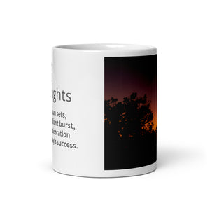 Carin Camen Exclusive - Evening Thoughts - Celebration - White Glossy Mug