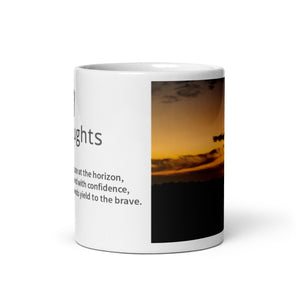 Carin Camen Exclusive - Let's Get Lost Adventures - Evening Thoughts - Embrace the Journey - White Glossy Mug