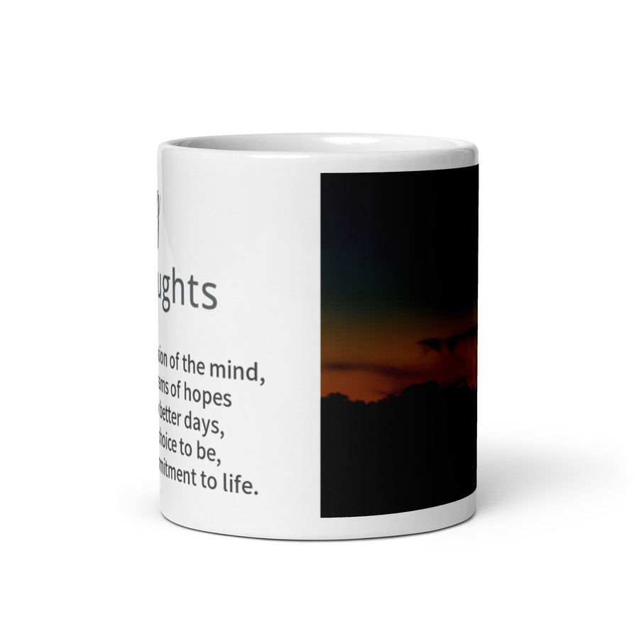 Carin Camen Exclusive - Let's Get Lost Adventures - Evening Thoughts - Illusion - White Glossy Mug