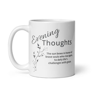 Carin Camen Exclusive - Let's Get Lost Adventures - Evening Thoughts - Bow of Honor - White Glossy Mug