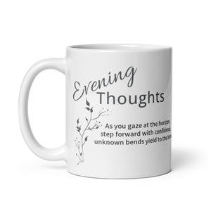 Carin Camen Exclusive -  Evening Thoughts - Embrace the Journey - White Glossy Mug