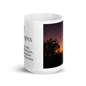 Carin Camen Exclusive - Let's Get Lost Adventures - Evening Thoughts - Celebration - White Glossy Mug