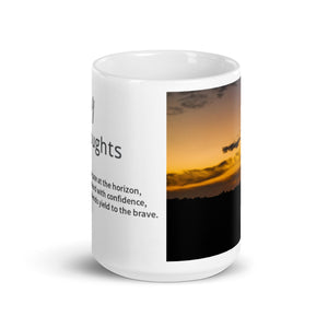 Carin Camen Exclusive -  Evening Thoughts - Embrace the Journey - White Glossy Mug