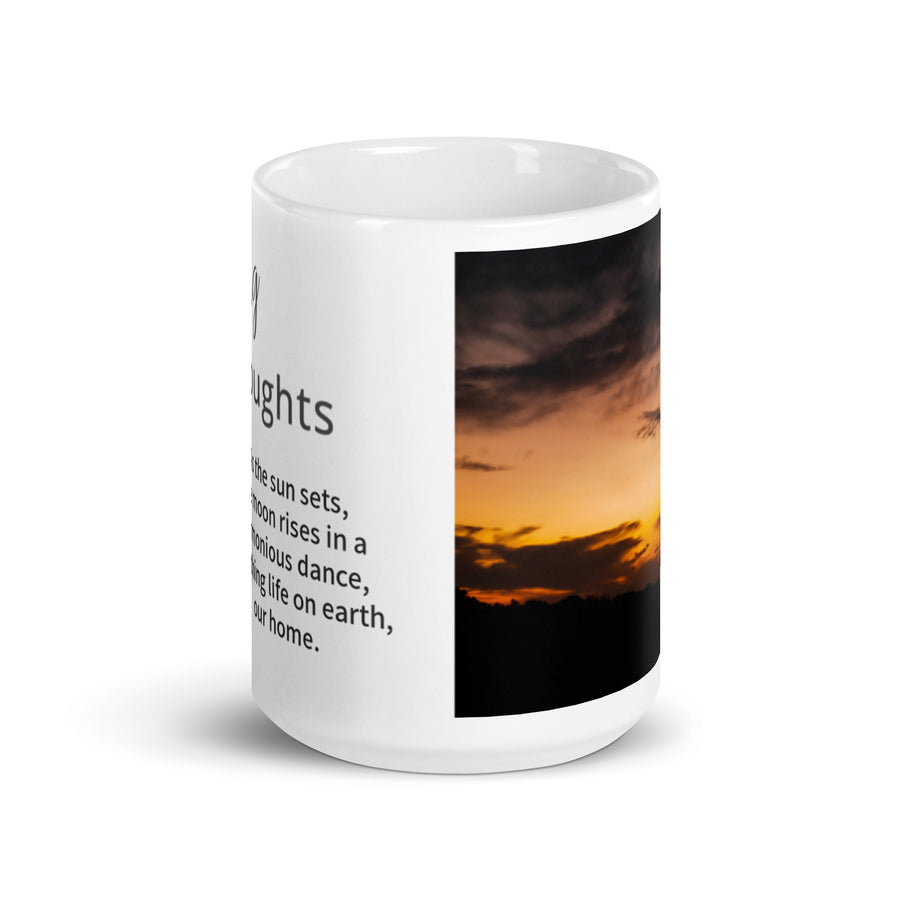Carin Camen Exclusive -  Evening Thoughts - Harmonious Dance - White Glossy Mug
