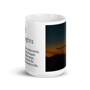 Carin Camen Exclusive - Let's Get Lost Adventures - Evening Thoughts - Illusion - White Glossy Mug