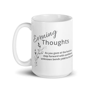 Carin Camen Exclusive - Let's Get Lost Adventures - Evening Thoughts - Embrace the Journey - White Glossy Mug